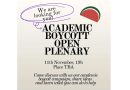 Academic Boycott Open Plenary