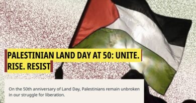 50 Jahre Palästinensischer Tag des Bodens: Vereinigt euch! Erhebt euch! Leistet Widerstand!